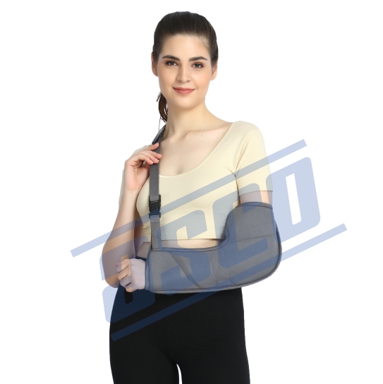 Arm Sling Pouch Adjustable (Deluxe) - grey