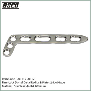 90312-Firm-Lock-Dorsal-Distal-Radius-LCP-Orthopedic-L-Plates-2.4,-oblique