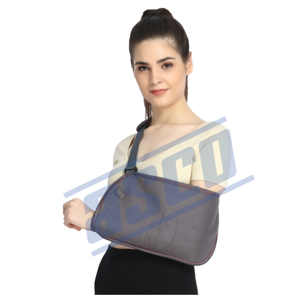 Arm Sling Pouch Adjustable (Premium) - grey